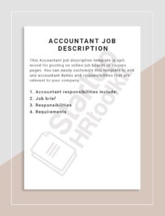 Accountant job description