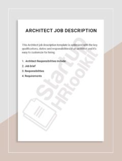 Architect job description