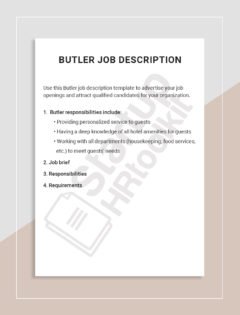 Butler job description