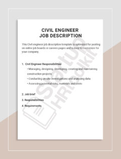 Civil Engineer Job description