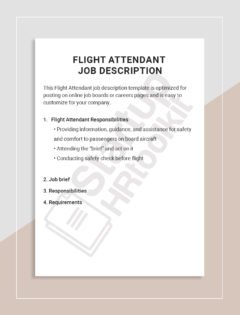 Flight Attendant Job description