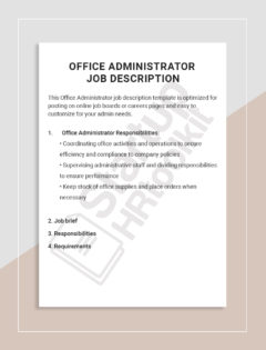 Office Administrator job description