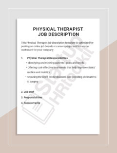 Physical Therapist job description