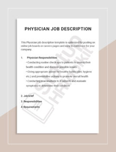 Physician job description