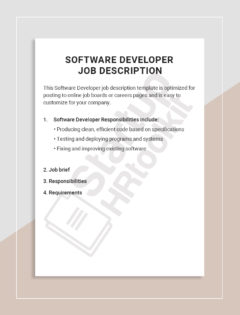 Software Developer job description