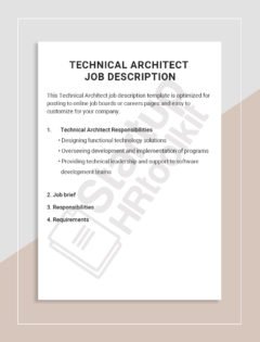 Technical Architect job description