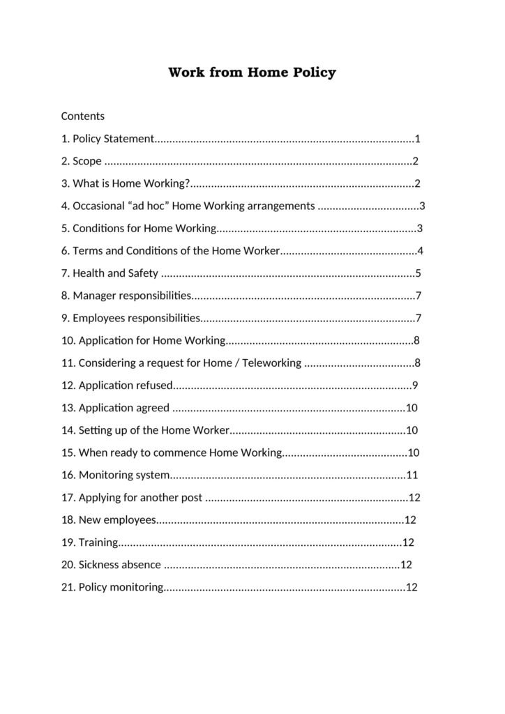 work from home policy - startuphrtoolkit