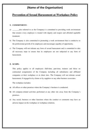 POSH Policy Template