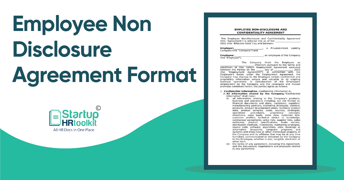 Employee Non Disclosure Agreement Format