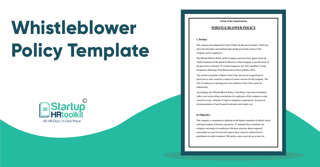 Whistleblower Policy Template