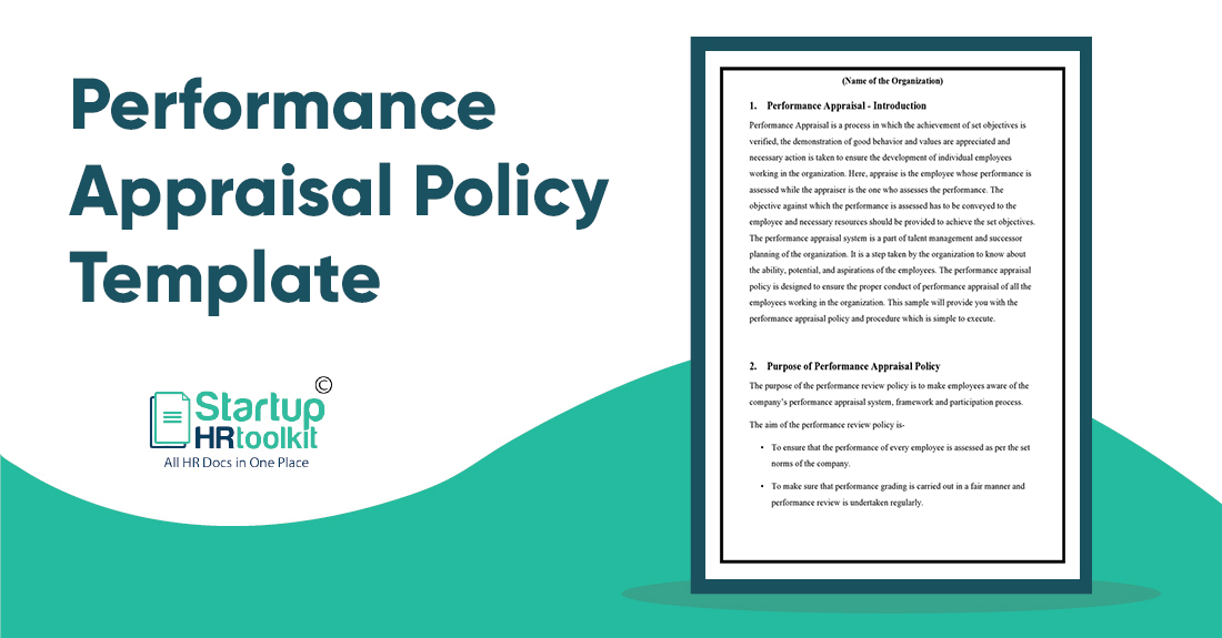 Performance Appraisal Policy Template