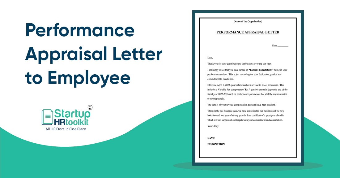 Performance Appraisal Letter Format