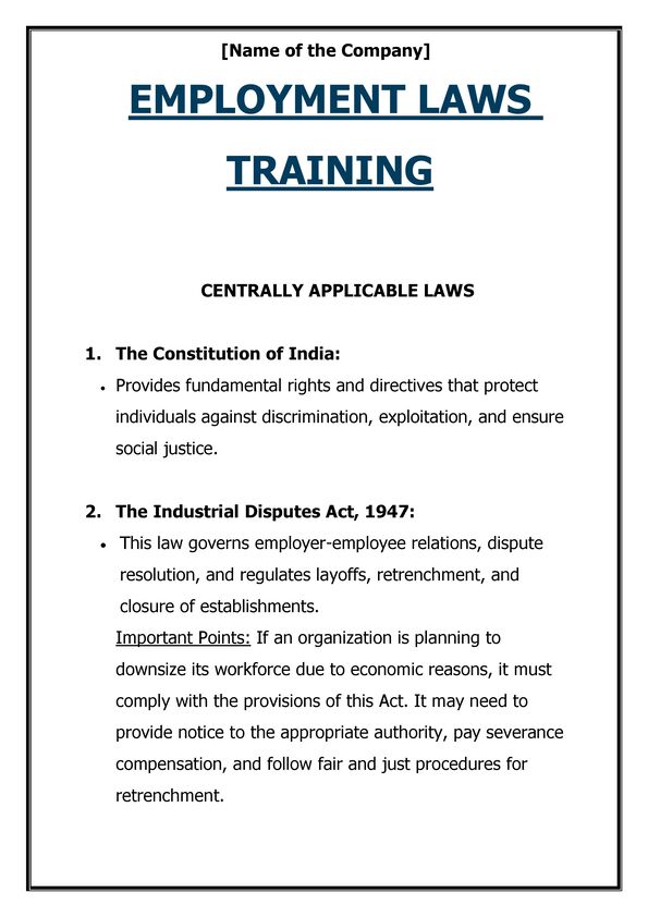 Employment Laws training Sample_01