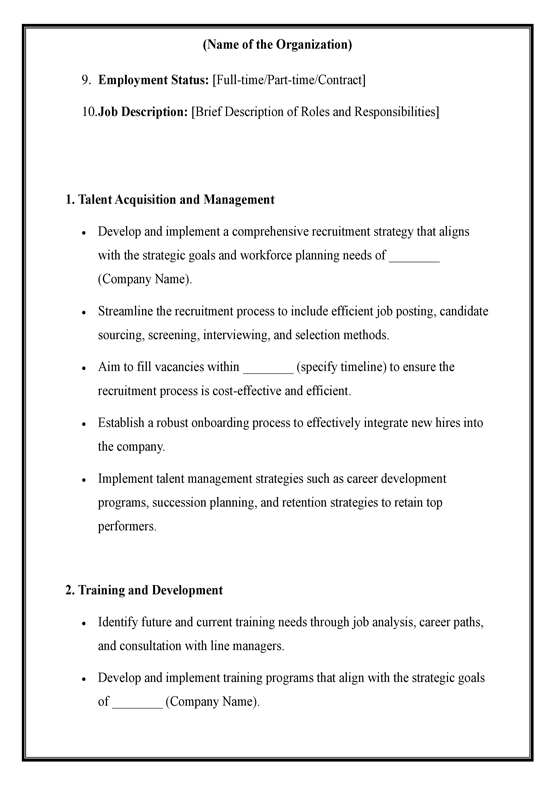 KRA For HR Managers 2